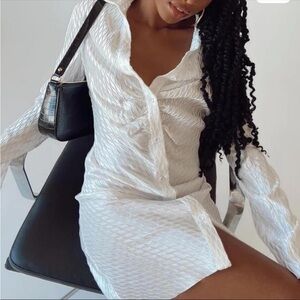 Princess Polly White Textured dress